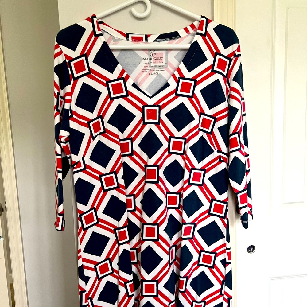 Mahi Gold 3/4 sleeve dress